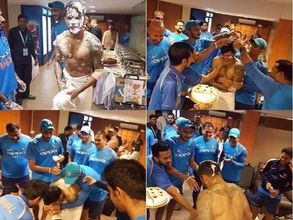 పాండే పుట్టినరోజు ఫంక్షన్‌లో ధోని అల్లరి (వీడియో)