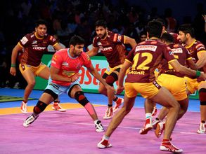 యూపీ ఘన విజయం: 28 రైడ్‌ పాయింట్లతో రిషాంక్ చరిత్ర