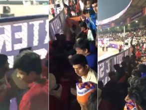 కొట్టుకునే వరకు: ఐఎస్ఎల్‌‌లో ముంబై x పుణె ఫ్యాన్స్ (వీడియో)