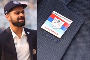 దేనికి ప్రత్యేకత: మూడో టెస్టులో కోహ్లీ కోటుపై కొత్త గుర్తు