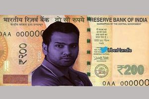 వన్డేల్లో మూడు డబుల్ సెంచరీలు: రూ. 200 నోటుపై రోహిత్ శర్మ