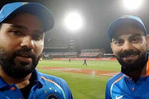 కెప్టెన్ కోహ్లీని సెల్ఫీ ఇంటర్యూ చేసిన రోహిత్ శర్మ: వీడియో వైరల్