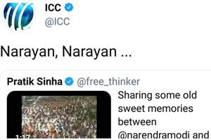 సంబంధం లేని ట్వీట్: పరువు పోగొట్టుకున్న ఐసీసీ