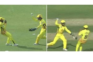 ఫీల్డింగ్ చేస్తూ రవీంద్ర జడేజాను బయపెట్టిన ధోనీ(వీడియో)