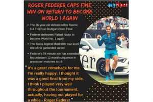 అరుదైన ఘనత: 98వ సింగిల్ టైటిల్‌ నెగ్గిన రోజర్ ఫెదరర్