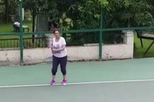 తల్లి కాబోతున్న సానియా టెన్నిస్‌ను వీడలేకపోతుంది (వీడియో)