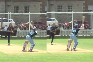 హెలికాఫ్టర్ షాట్‌తో ధోనీలా రెచ్చిపోయిన స్మిత్