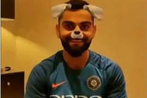 కోహ్లీ ముఖంపై కుక్కపిల్ల ఫిల్టర్‌: అనుష్క ఇన్‌స్టాగ్రామ్‌లో వీడియో