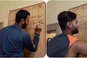 హానర్స్ బోర్డుపై సంతకం చేసిన పంత్.. పూజారాలు