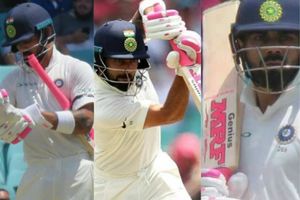 కారణమిదే: సిడ్నీ టెస్టులో పింక్ గ్లోవ్స్, పింక్ బ్యాట్‌తో కోహ్లీ (ఫోటోలు)