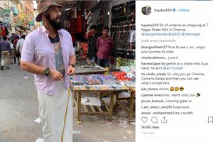 ఫోటోలు వైరల్: మారువేషం, లుంగీలో చెన్నై వీధుల్లో మ్యాథ్యూ హెడెన్