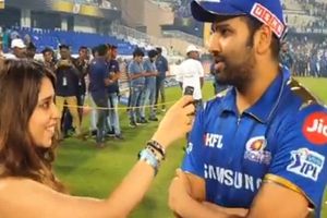 ఐపీఎల్ ఫైనల్: రోహిత్‌ శర్మను ఇంటర్వ్యూ చేసిన రితిక (వీడియో)