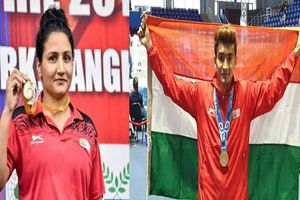 స్వర్ణ పతకాలతో మెరిసిన శివ థాపా, పూజా రాణి