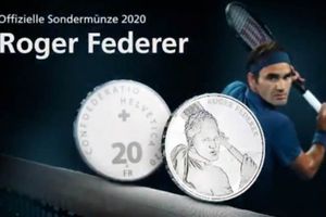 20 ఫ్రాన్సీల వెండినాణెం విడుదల: జీవించి ఉన్న తొలివ్యక్తిగా రోజర్ ఫెదరర్ (వీడియో)