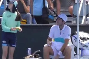 బాల్ గర్ల్‌ను అరటి పండు తొక్క తీయమన్నందకు నెటిజన్లు అతడి తొక్క తీశారు!