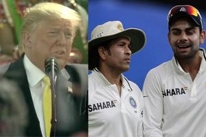 ట్రంప్‌ ప్రసంగంలో క్రికెట్‌ ప్రస్తావన.. సచిన్‌, కోహ్లీల గురించి ఏమన్నారంటే?!!