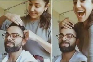 కరోనా ప్రభావం.. కోహ్లీకి హెయిర్‌స్టైలిస్ట్‌గా మారిన బాలీవుడ్‌ బ్యూటీ (వీడియో)!!