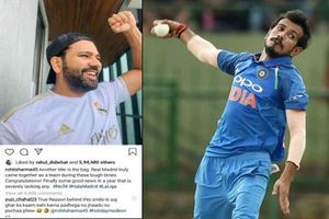 ఈ రోజు ఇంట్లో ఊడవడం, తూడవడం లేనట్టుంది.. రోహిత్‌కు పంచ్ ఇచ్చిన చహల్!!