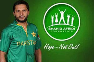 పాకిస్తాన్ జెర్సీలపై షాహిద్‌ అఫ్రిదీ ఫౌండేషన్‌ లోగో!!