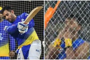 ధోనీ ట్రెడ్ మార్క్ సిక్సర్‌.. విజిల్ కొట్టిన రైనా..! (వైరల్ వీడియో)