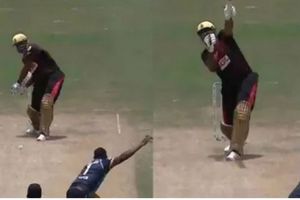 CPL 2020: పోలార్డ్ సింగిల్ హ్యాండ్ సిక్స్.. పోలా అదిరిపోలా..!(వీడియో)