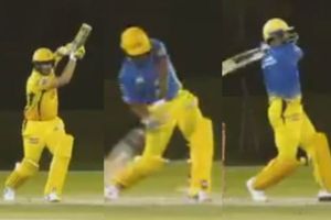 CSK intra-squad practice: బౌలర్లను చితక్కొట్టిన ధోనీ, రాయుడు, వాట్సన్! (వీడియో)