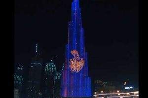 కేకేఆర్‌కు బుర్జ్‌ఖలీఫా ఘన స్వాగతం.. భవనంపై ఆటగాళ్ల ఫొటోలు!!