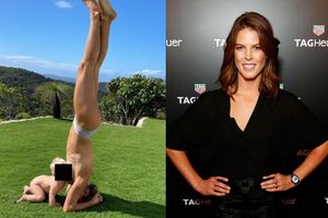 అర్ధనగ్నంగా శీర్షాషనం వేసి.. చిన్నారికి పాలు ఇచ్చిన క్రీడాకారిణి! ఆటాడుకుంటున్న నెటిజన్లు!!