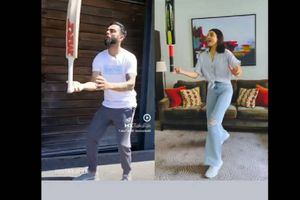 England vs India: విరాట్ కోహ్లీతో కలిసి అనుష్క శర్మ ఛాలెంజ్.. ఏమాత్రం తగ్గలేదుగా(వీడియో)!!