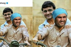 Happy Birthday Sourav Ganguly: గంగూలీ కోసం.. RRR పోస్టర్‌‌ని వాడేసిన వీరేంద్ర సెహ్వాగ్!!