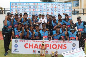 మొట్టమొదటి అండర్ 19 బధిరుల జాతీయ క్రికెట్ ఛాంపియన్‌షిప్‌ విజేతగా నిలిచిన ఆంధ్రప్రదేశ్ బ‘ధీరుల’ జట్టు