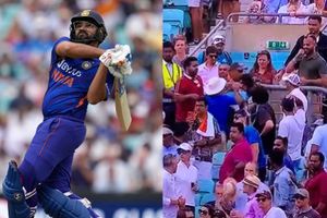 IND vs ENG: తప్పిన పెను ప్రమాదం.. రోహిత్ సిక్సర్‌తో చిన్నారికి గాయం! (వీడియో)