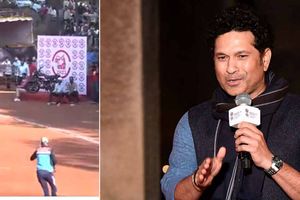 బౌండరీలైన్ వద్ద షాకింగ్ క్యాచ్.. సచిన్ కూడా రియాక్ట్ అవడంతో వైరల్!