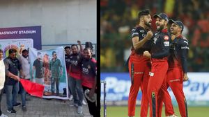 RCB vs CSK మ్యాచ్.. మహేశ్ బాబు ఫ్యాన్స్ రచ్చ! (వీడియో)