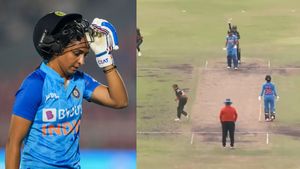 బ్యాట్‌తో వికెట్లను కొట్టి అంపైర్‌ను బూతులు తిట్టిన టీమిండియా కెప్టెన్! (వీడియో)