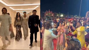 రామ్‌చరణ్‌తో దాండియా ఆడిన ధోనీ (వీడియో)