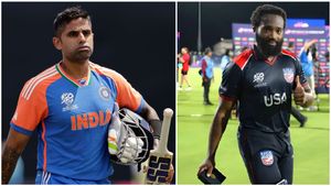 T20WC: ఓటమి బాధలో అమెరికా కెప్టెన్.. ఓదార్చిన సూర్య (Video)