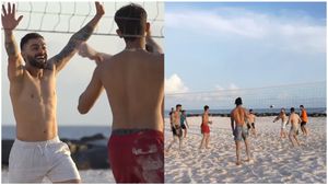 T20 WC 2024: ప్రాక్టీస్ వదిలేసి బీచ్‌లో ఎంజాయ్ చేస్తున్న టీమిండియా ఆటగాళ్లు! (వీడియో)