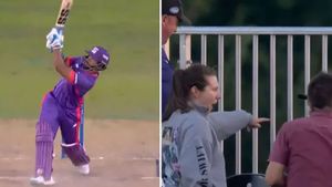 Nicholas Pooran: 113 మీటర్ల భారీ సిక్సర్.. మైదానం బయటపడ్డ బంతి! (వీడియో)