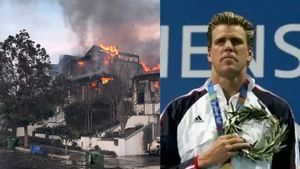 వైల్డ్ ఫైర్ - స్టార్ అథ్లెట్ కు తప్పిన ప్రమాదం - 10 ఒలింపిక్ మెడల్స్ మంటల్లో బుగ్గి