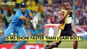 ఉసేన్ బోల్డ్‌నే మించిన ధోనీ.. !(వీడియో)