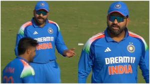 నీ మైండ్ దొబ్బిందా? హర్షిత్ రాణాపై రోహిత్ ఫైర్! (వీడియో)