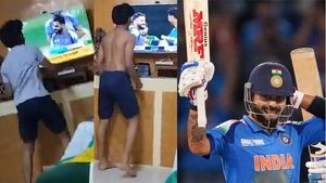 Kohli Century: 'అమ్మోరు పూనినట్లు ఊగిపోయిన అభిమాని.. బెదిరిపోయిన బామ్మ'!(వీడియో వైరల్)
