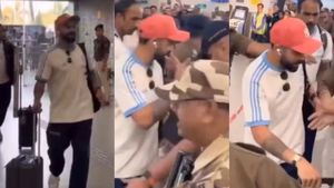 ఎవరండీ ఈ లక్కీ గర్ల్‌?.. ఎయిర్‌ పోర్టులో మహిళకు హగ్ ఇచ్చిన కోహ్లీ