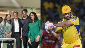 CSK vs SRH: ఒకే స్టేడియంలో ఇద్దరు 'తలా 'లు (వీడియో వైరల్)