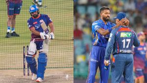 IPL 2025: హార్దిక్ వికెట్ల వెనక రోహిత్..!