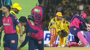 CSK vs RR: ధోని పాదాలను తాకి.. అభిమానుల హృదయాలను గెలిచాడు..! (వీడియో)