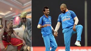 దుర్యోధనుడిగా శిఖర్ ధావన్, శకునిగా చాహల్.. సోషల్ మీడియాలో రచ్చ!(వీడియో)