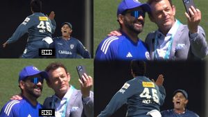 అడిలైడ్‌లో 'డెక్కన్ ఛార్జర్స్' రీయూనియన్: రోహిత్-గిల్‌క్రిస్ట్ సెల్ఫీ వైరల్