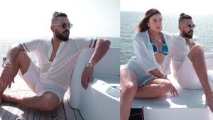 సముద్రం మధ్యలో యువీ రచ్చ: అందాల భామలతో ఏందయ్యా ఇది!